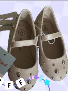 Buy one get one 50% off Cat & Jack Light Pink Jeweled Mary Jane Shoes